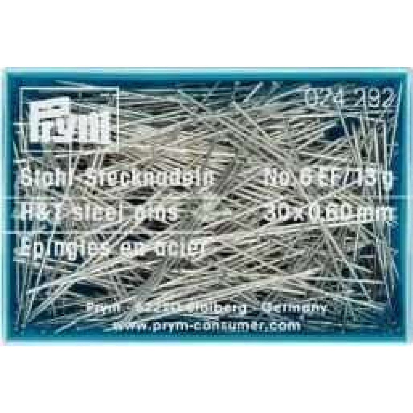 Stricknadeln Stecknadeln 0,60x30 mm silberfarbig 200 St