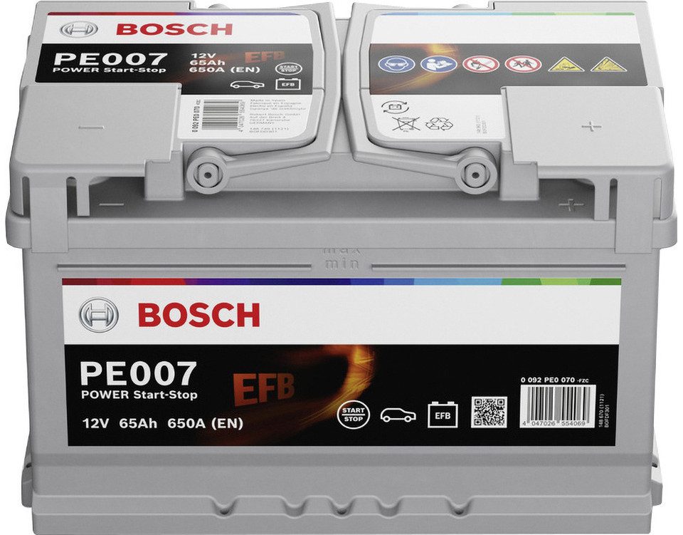 BOSCH Bosch Starterbatterie EFB 65Ah 650A PowerLine Batterie