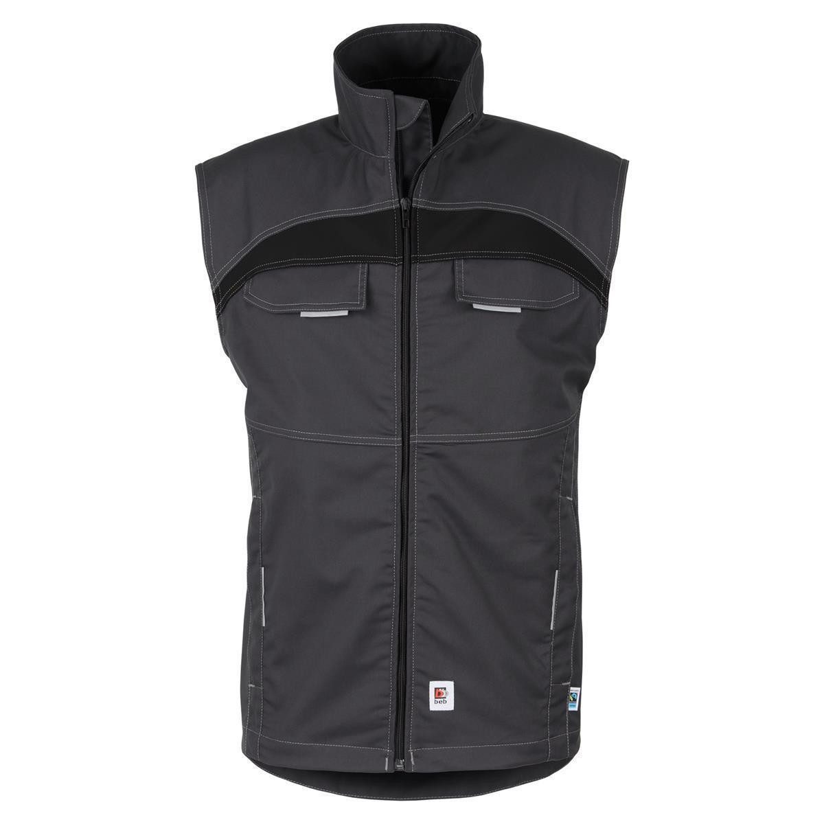 Arbeitsweste beb HANDWERK Herren Weste FLEX Polyestermix Grau/Schwarz