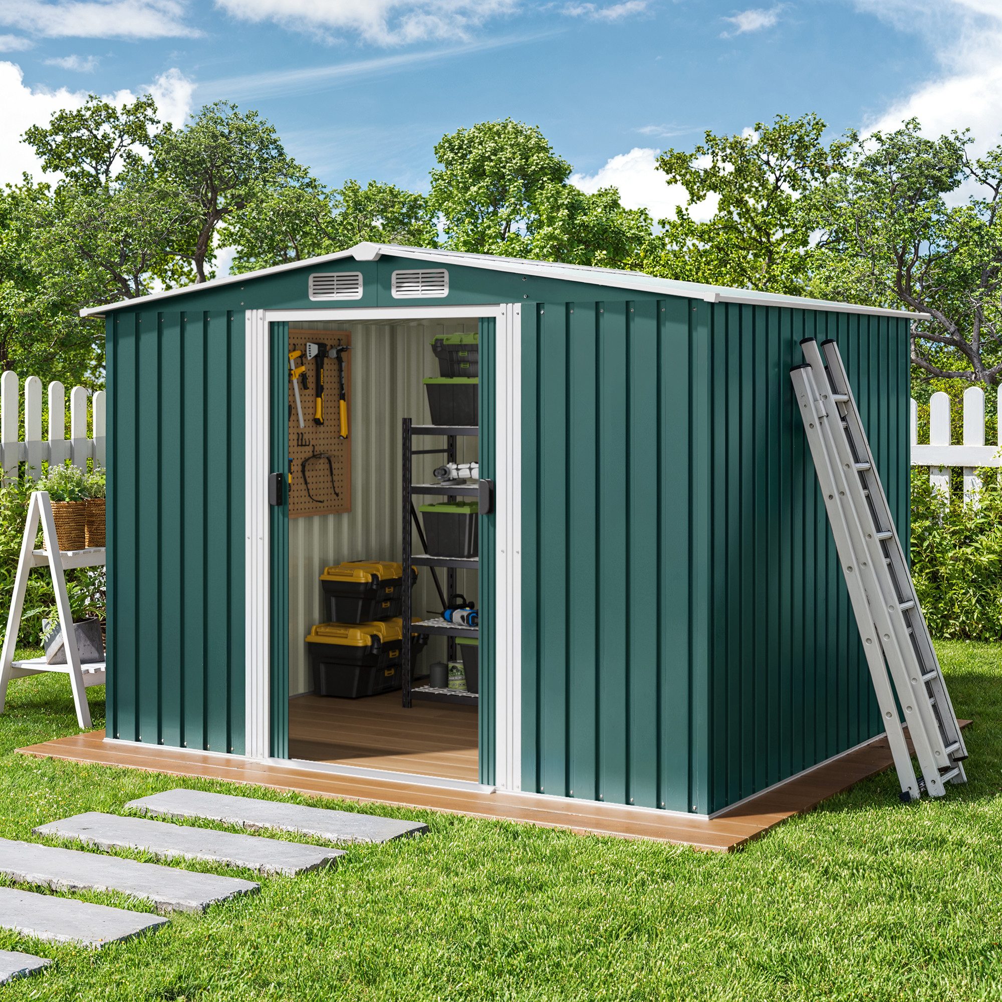 Bealife Gartenhaus Robuster Metall-Gartengeräteschuppen BXT: 258×207 günstig online kaufen