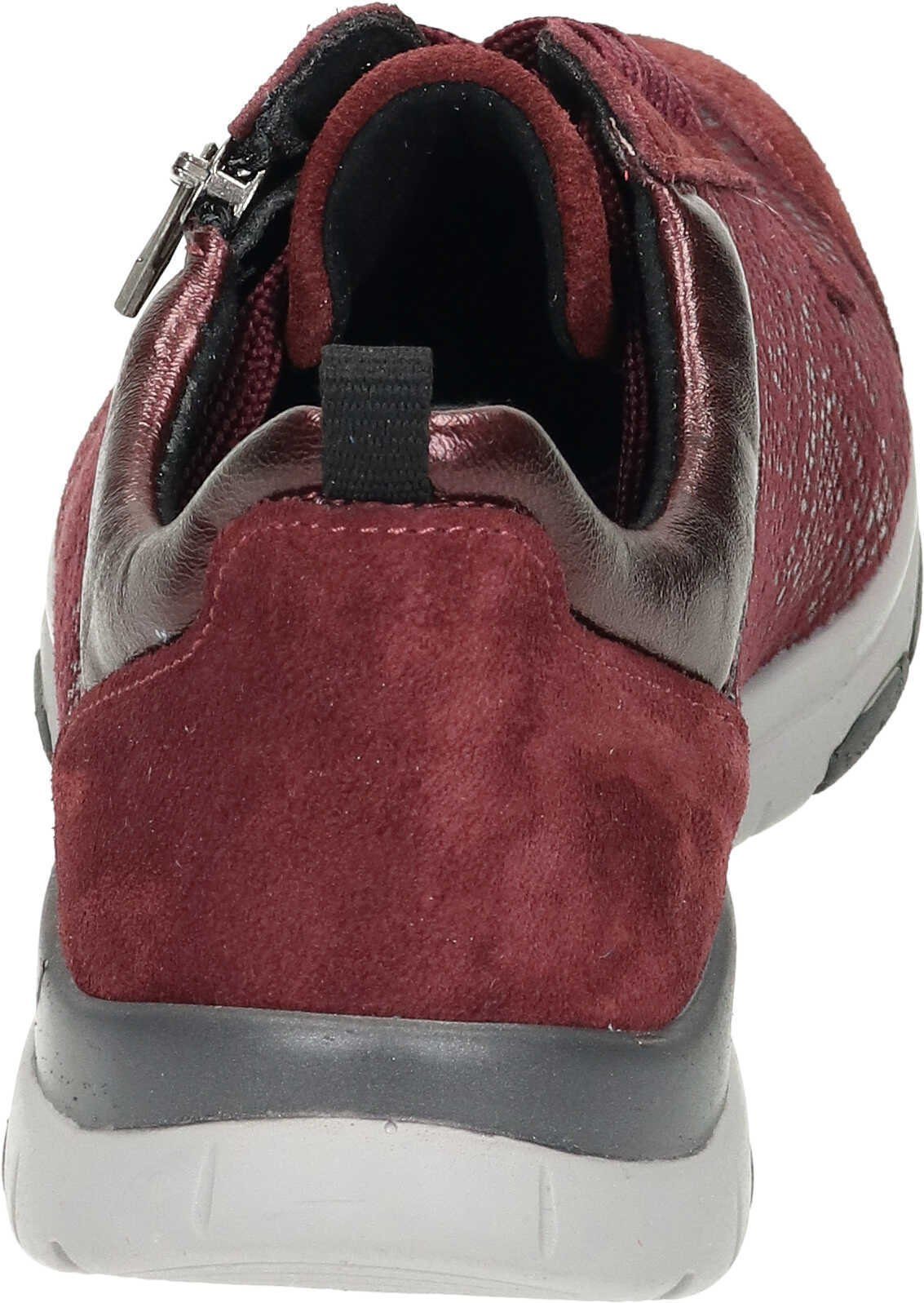 Material Stretch Schnürschuh Schnürer rot aus Comfortabel