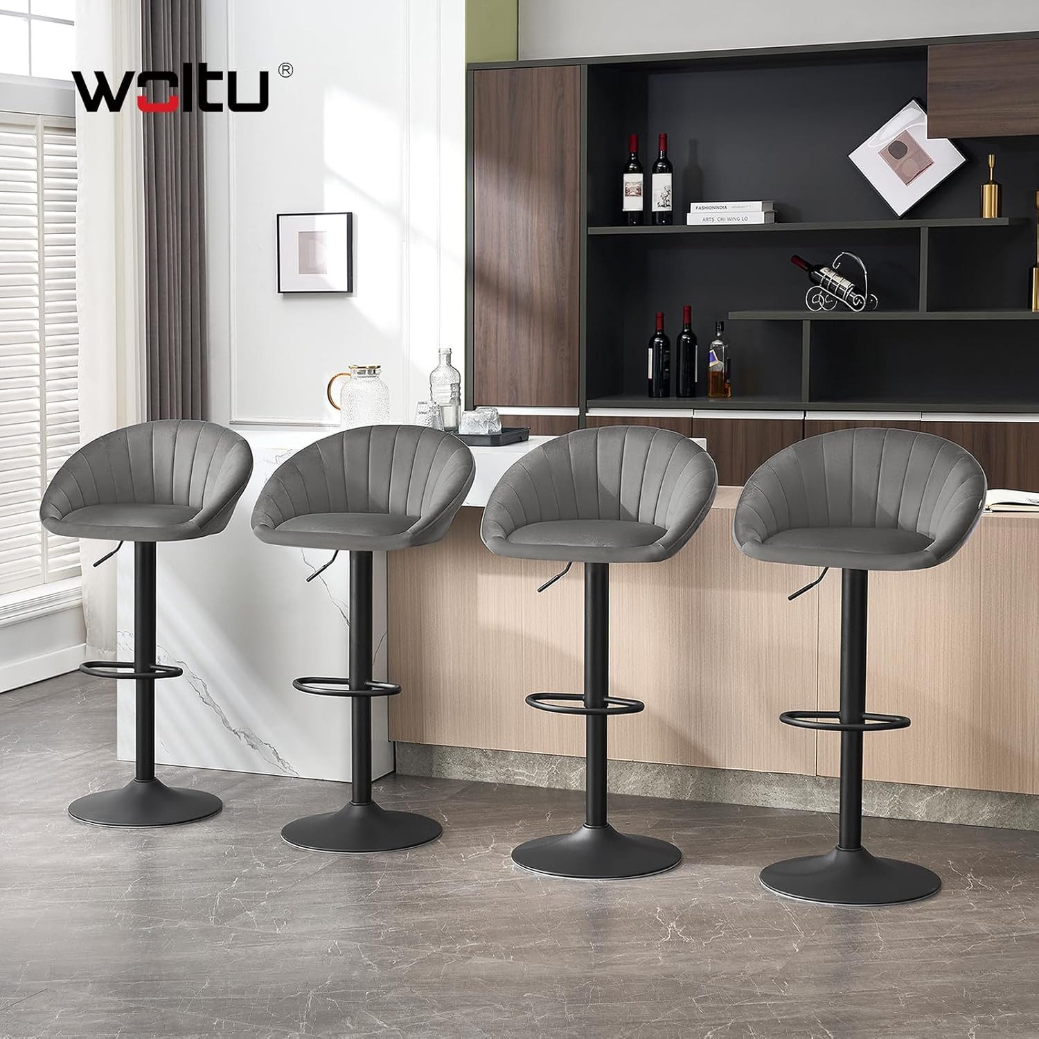 Woltu Barhocker (1 St), küchenhocker höhenverstellbar, Ergonomischer Stuhl, günstig online kaufen