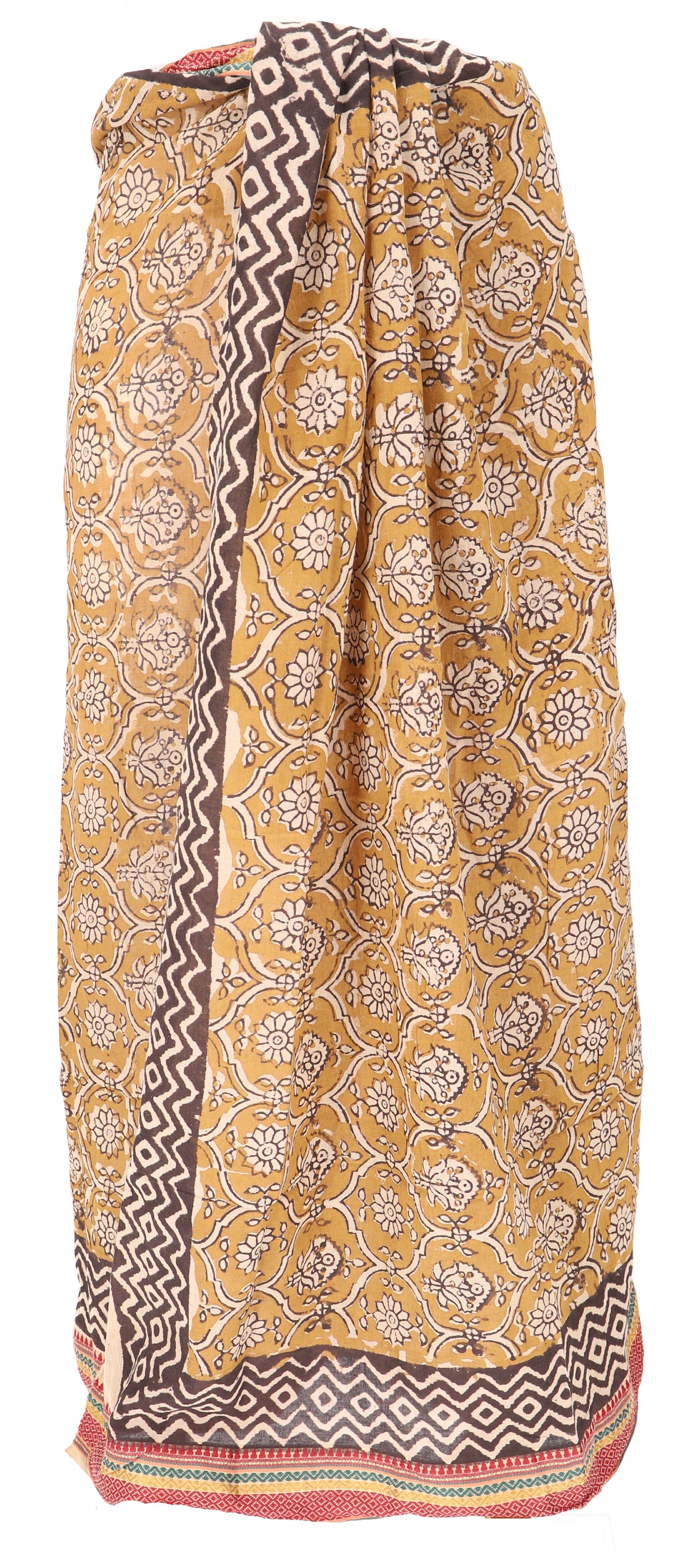 Guru-Shop Sarong Leichter Pareo Schal, Sarong, handbedrucktes..