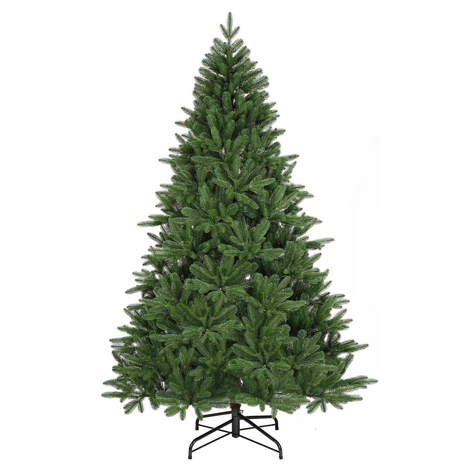 Salcar Künstlicher Weihnachtsbaum Künstlicher Tannenbaum mit 100% PE Spritzen Weihnachtsbaum Naturgetreu, Fichte, 210 cm Künstlicher Christbaum mit 2061 PE Spritzen