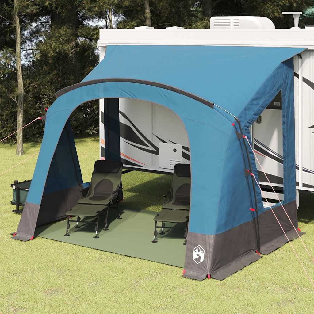 vidaXL Vorzelt Caravan Zelt für 3 Personen mit Dach Blau 330 x 252 x 245 cm, (1 tlg)