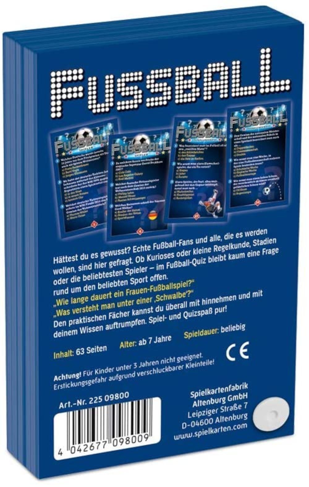 ASS Altenburger Spiel 22509800 - Quizspiel Fußball, Kartenspiel
