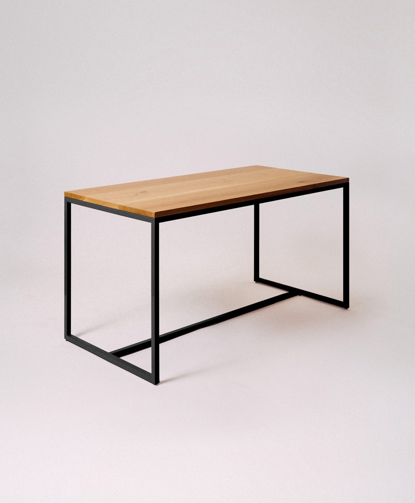 KAWENTSMANN Esstisch TALON Massivholztisch mit pulverbeschichtetem Stahlgestell (Tisch), aus massiver Eiche, mit Stahlgestell, Made in Germany, RAL-Farben