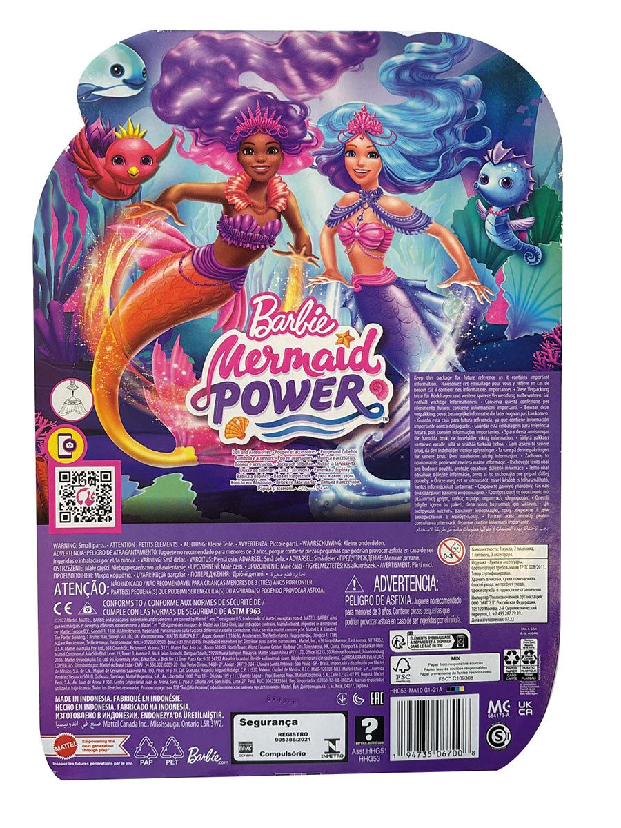 Mattel® Stehpuppe Mattel HHG53 Barbie Meerjungfrau, Mermaid Power Barbiepup günstig online kaufen