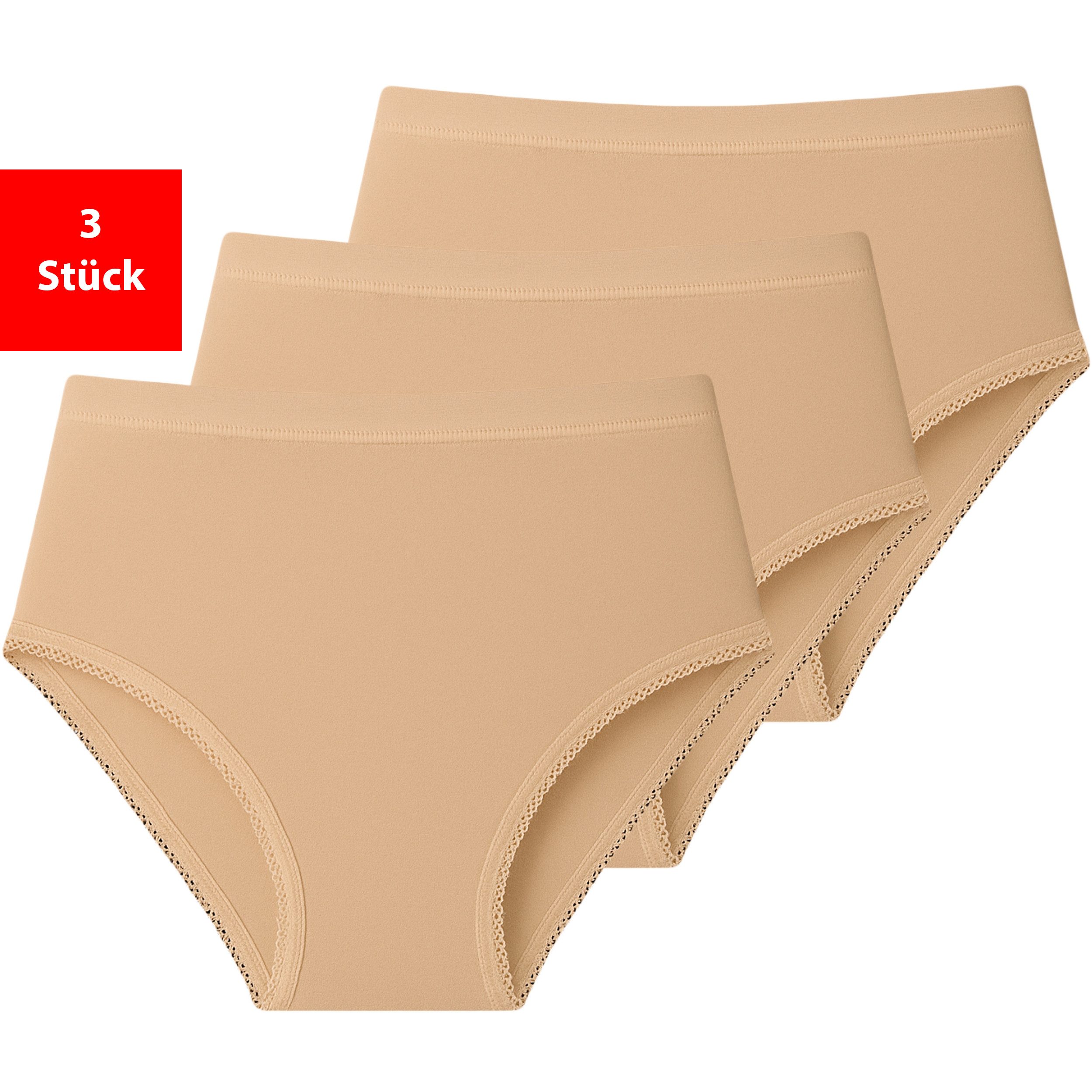 Fashionschmiede Taillenslip Damen Slip im 3 - 6er Pack Baumwolle Unterhose günstig online kaufen