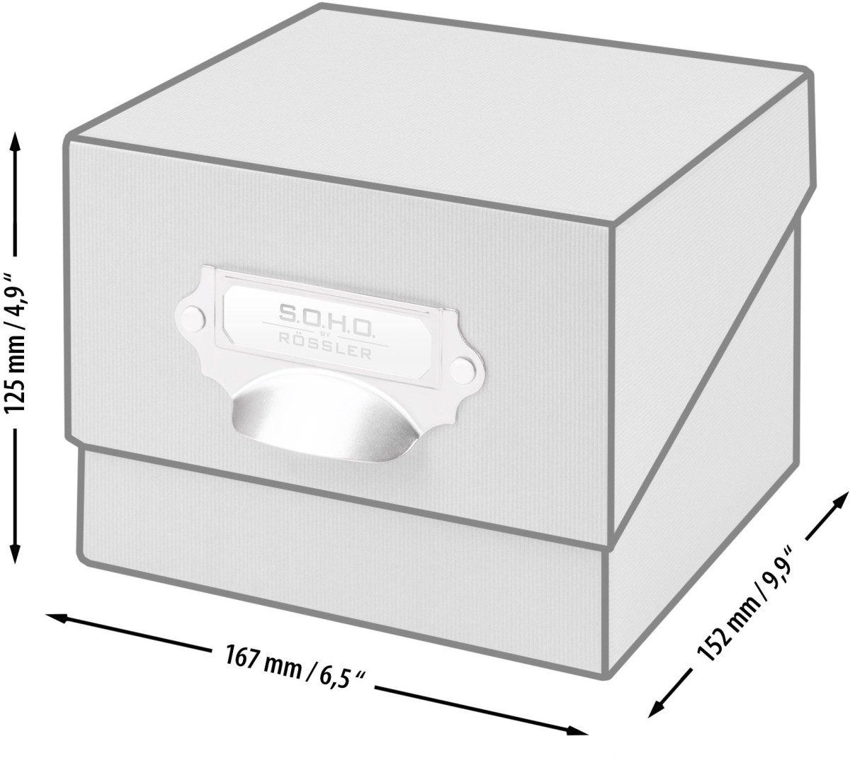 Aufbewahrungsbox Fotokiste auch für Karteikarten A6 Navy