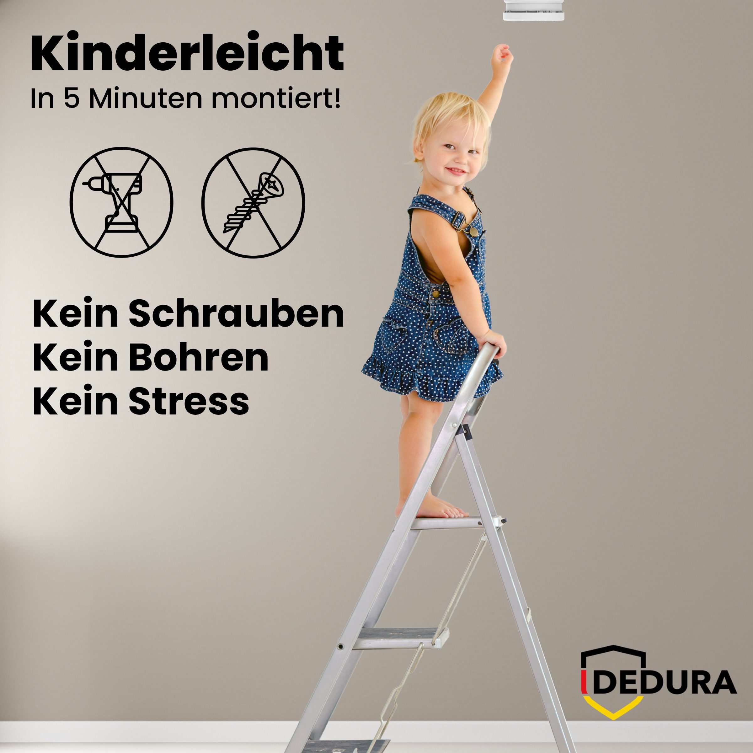 dedura Rauchmelder (Set inkl. Magnethalter mit 10 Jahre Garantie BSI Zertifiziert EN14604) – Bild 4 von 5