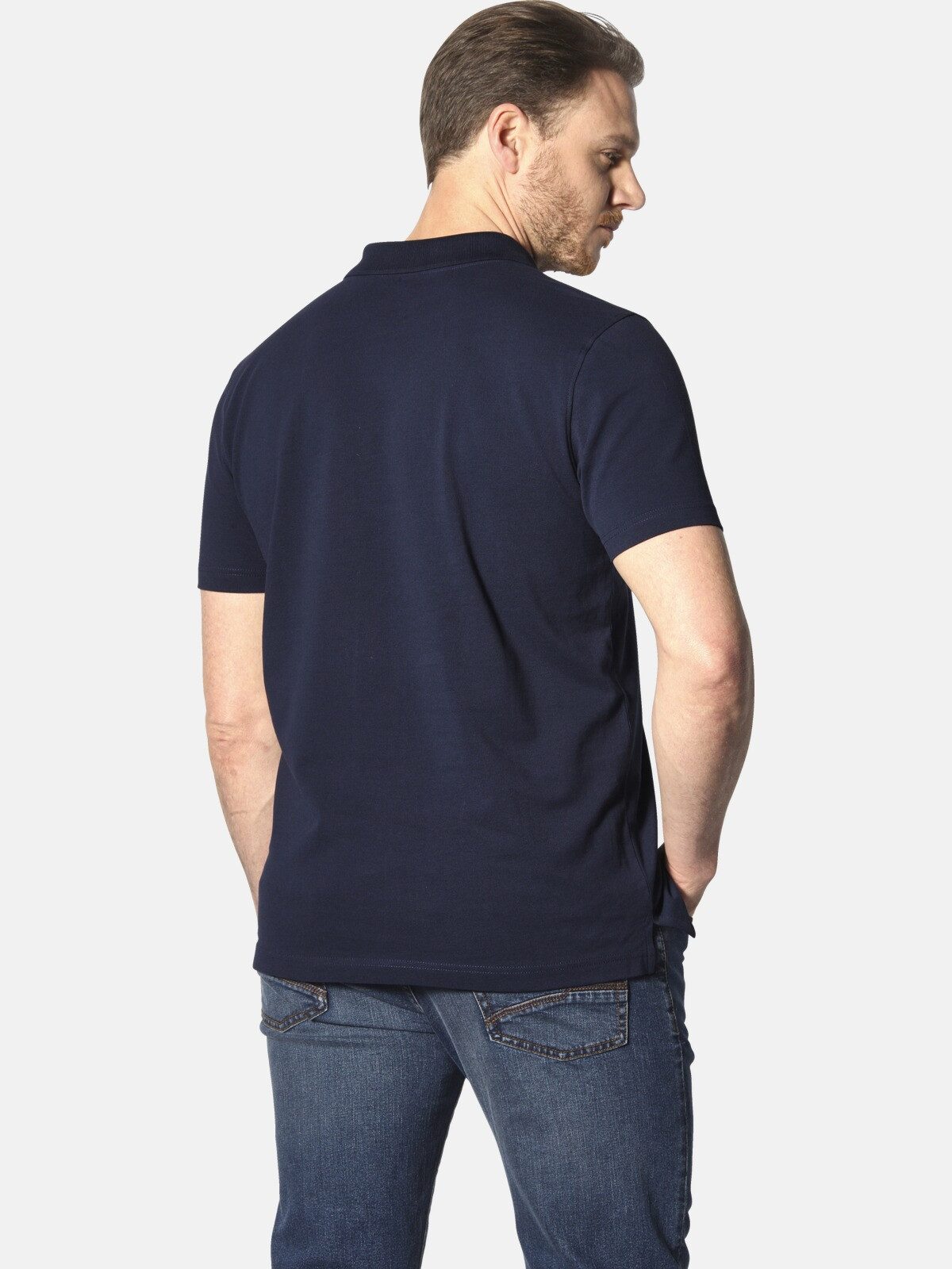 Jan Vanderstorm Poloshirt JAKOV mit Kontrast-Knopfleiste günstig online kaufen