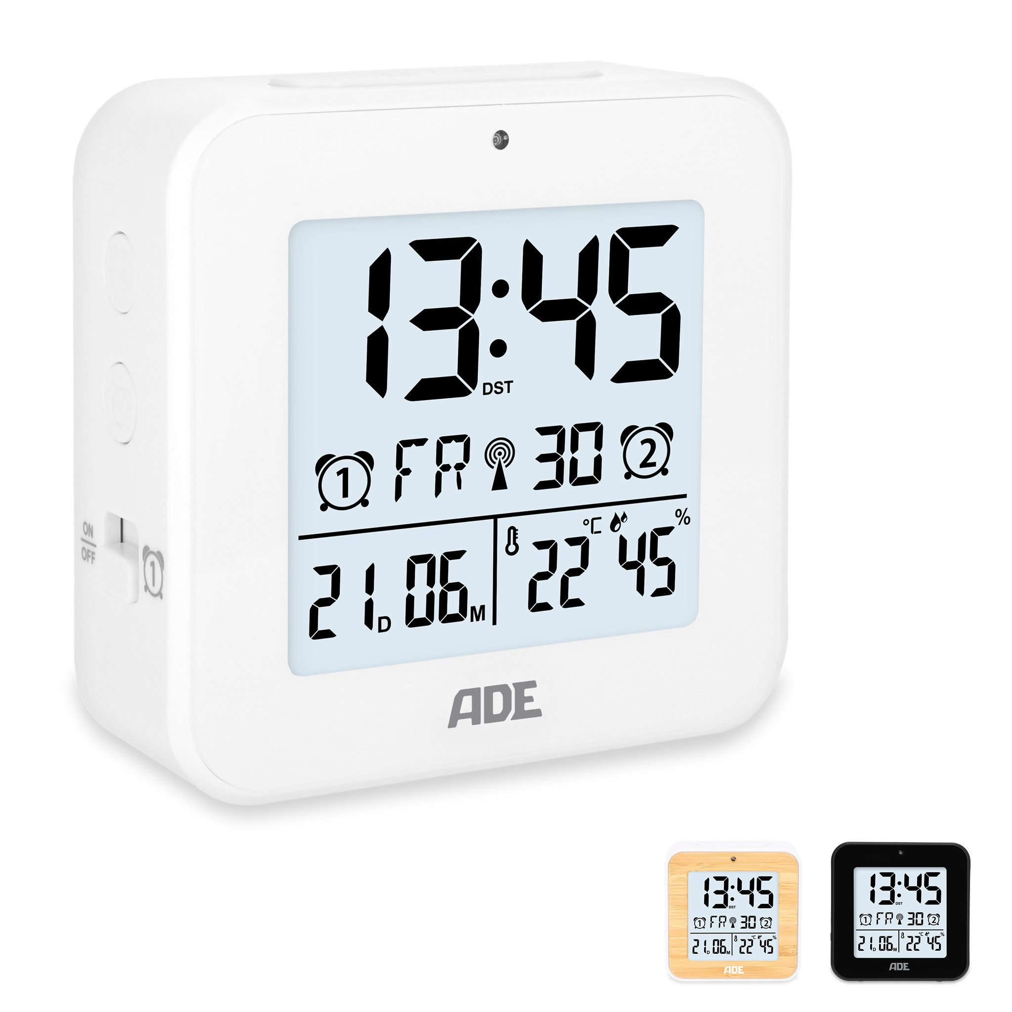Funkwecker Wecker digital funk mit Temperatur und Luftfeuchtigkeit