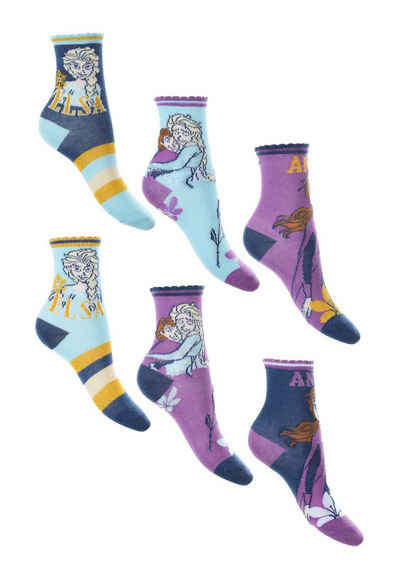 Disney Frozen Socken Kinder Mädchen Strümpfe Socken (6-Paar)