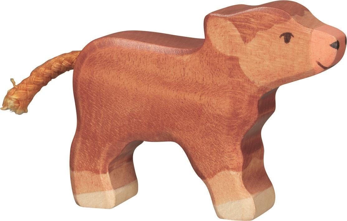 Holztiger Spielfigur HOLZTIGER Schottisches Hochlandkalb aus Holz - klein