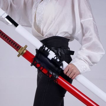 GalaxyCat Spielzeug-Schwert Schwertgürtel 2fach aus Kunstleder, Schwerthalter mit Gürtel für 2, Schwerhalter 2 fach mit Gürtel