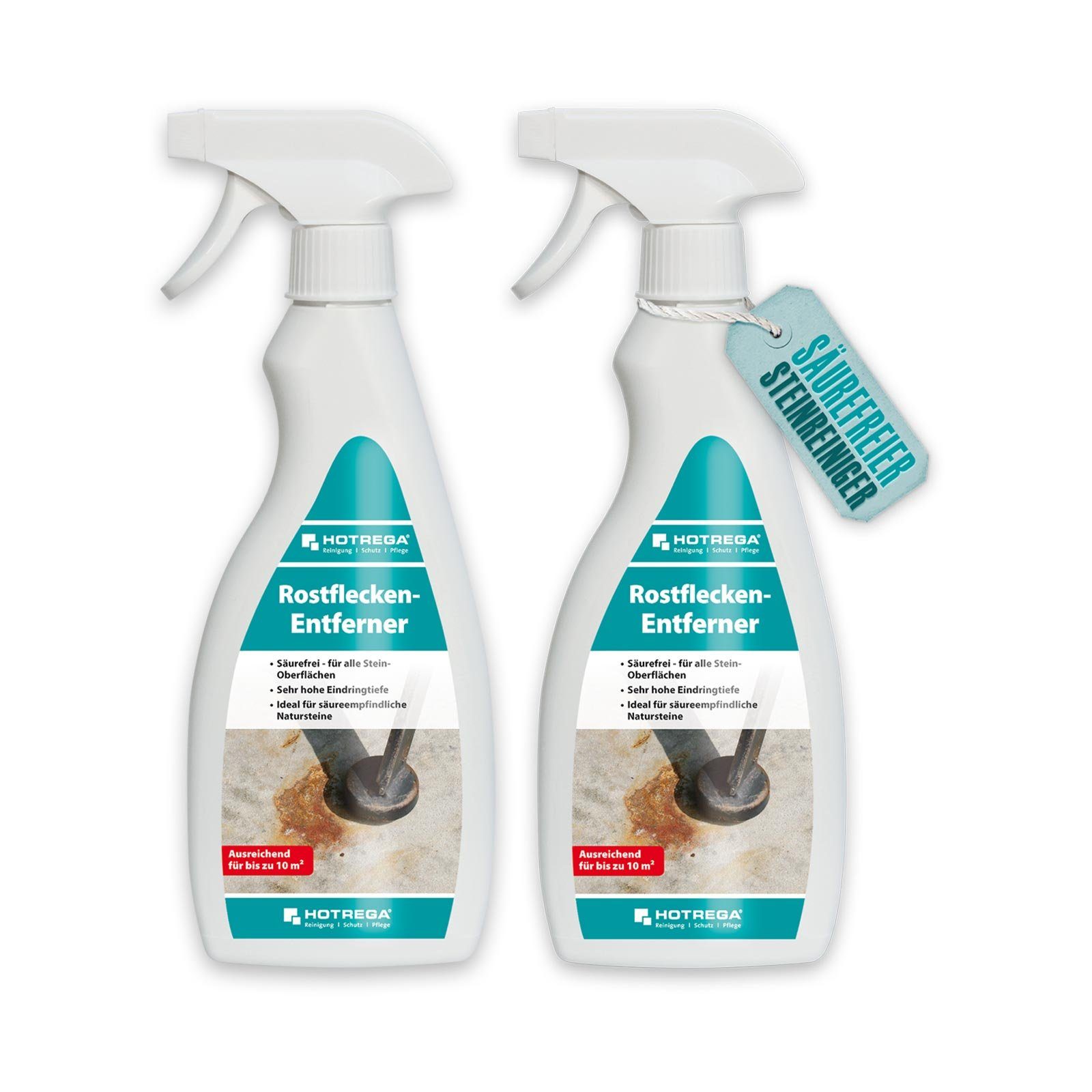 HOTREGA® Rostflecken Entferner Rostflecken entfernen Rostentferner Stein x500ml Rostentferner