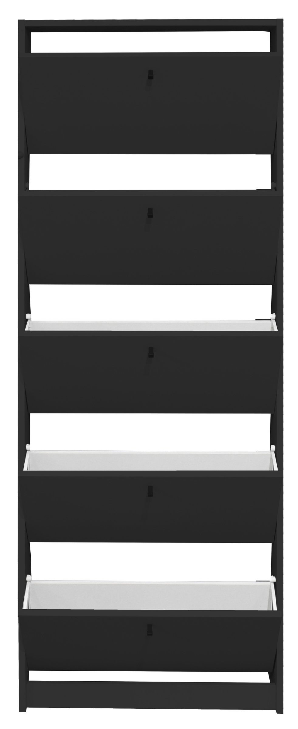 freiraum Schuhkipper Flap, in anthrazit matt lack, Holzwerkstoff - 60x168x16cm (BxHxT)