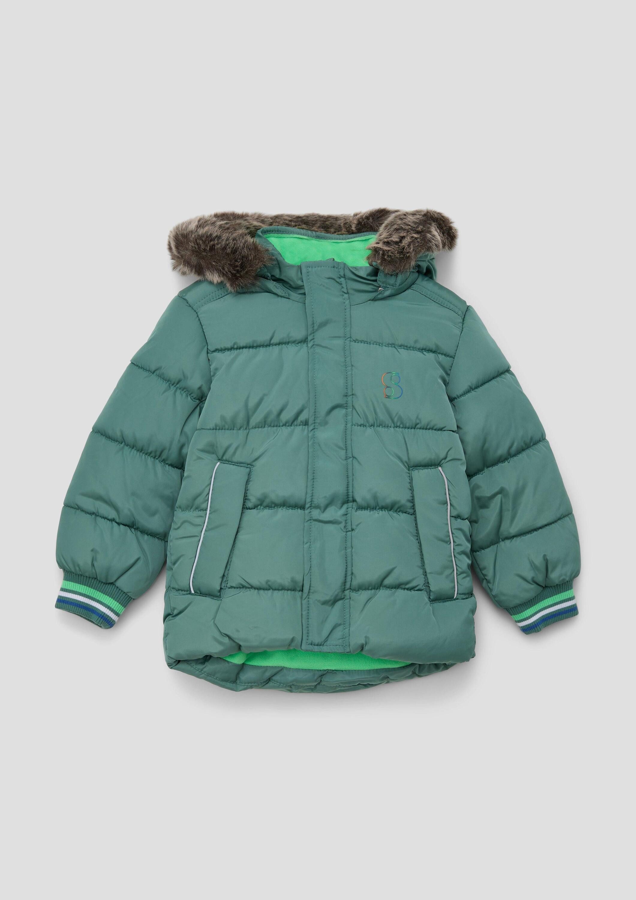 s.Oliver Winterjacke Outdoor-Jacke Steppjacke mit abnehmbarem Kunstfell