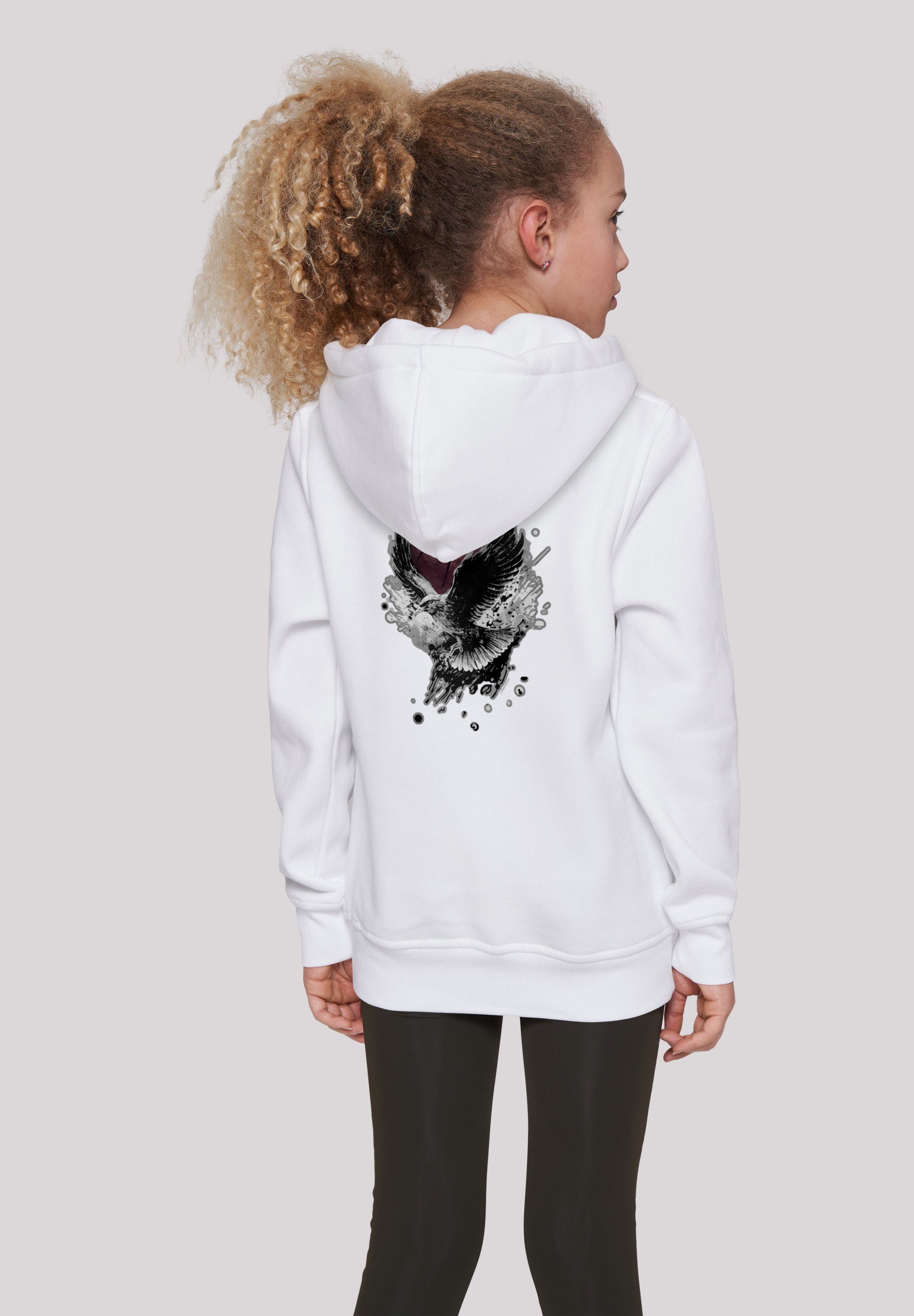 F4NT4STIC Kapuzenpullover Print Adler weiß Basketball