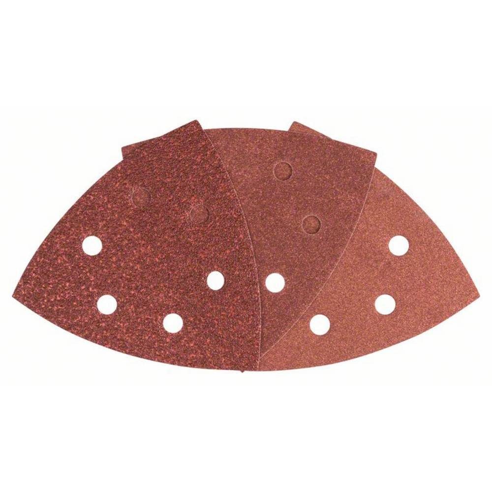 BOSCH Schleifpapier Schleifblatt-Set für Deltaschleifer, 105 mm, 60, 120, 180, 6, mit Klett, gelocht