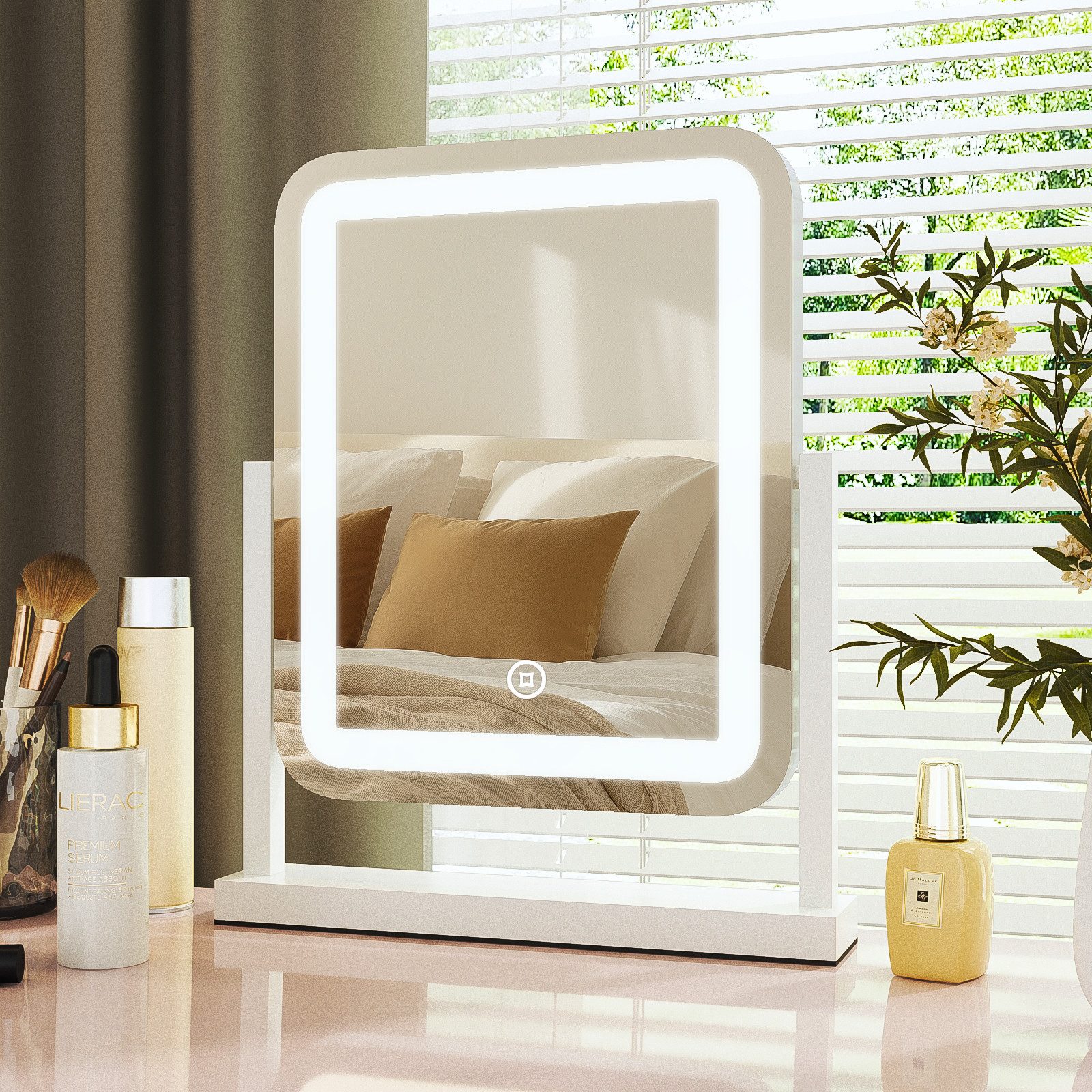 WDWRITTI Kosmetikspiegel mit Beleuchtung und Vergrößerung Schminkspiegel LE günstig online kaufen