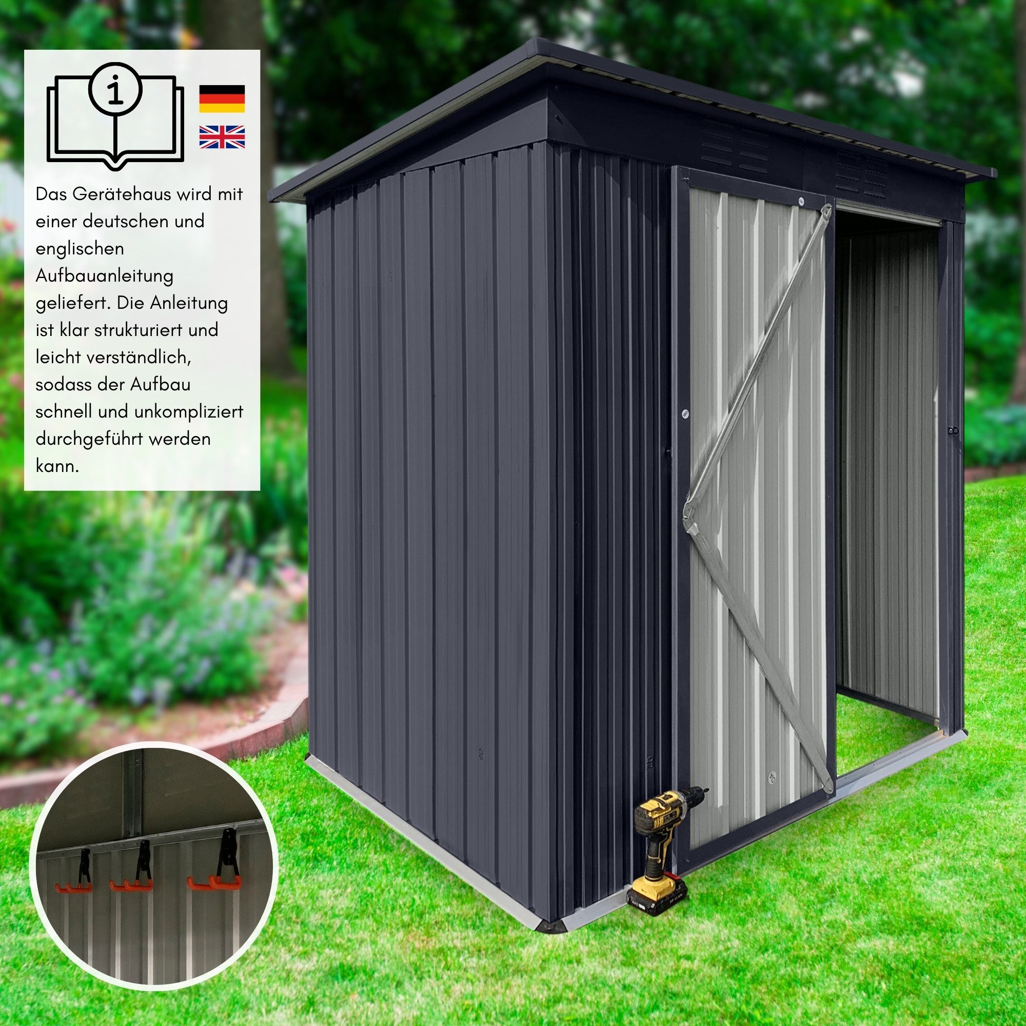 Albatros International Gerätehaus Profi Gerätehaus wetterfest Geräteschuppe günstig online kaufen