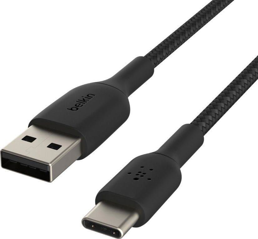 Belkin USB-C/USB-A Kabel ummantelt, 1m Smartphone-Kabel, USB Typ A, USB-C (100 cm)