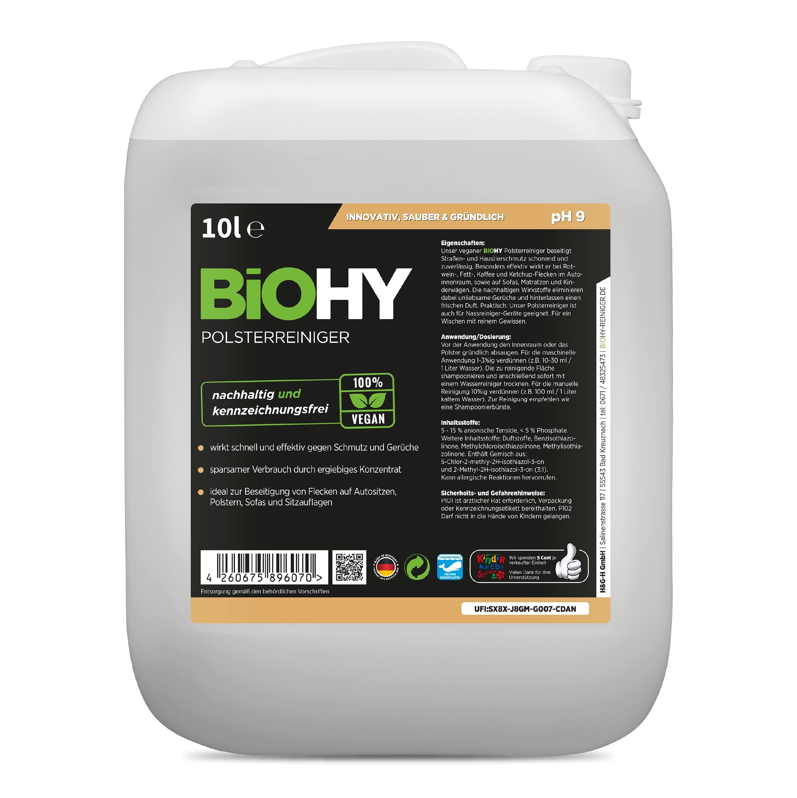 BiOHY BiOHY Polsterreiniger 1 x 10 Liter Kanister Polsterreiniger (1-St)