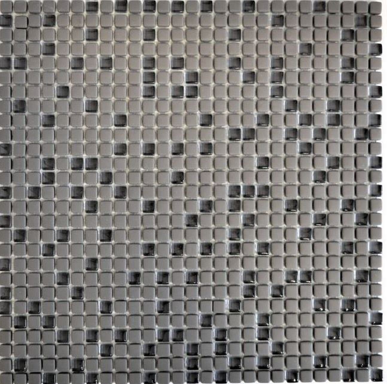 Mosani Mosaikfliesen Recycling Glasmosaik matt grau / 10 Mosaikfliesen Mosaikmatten