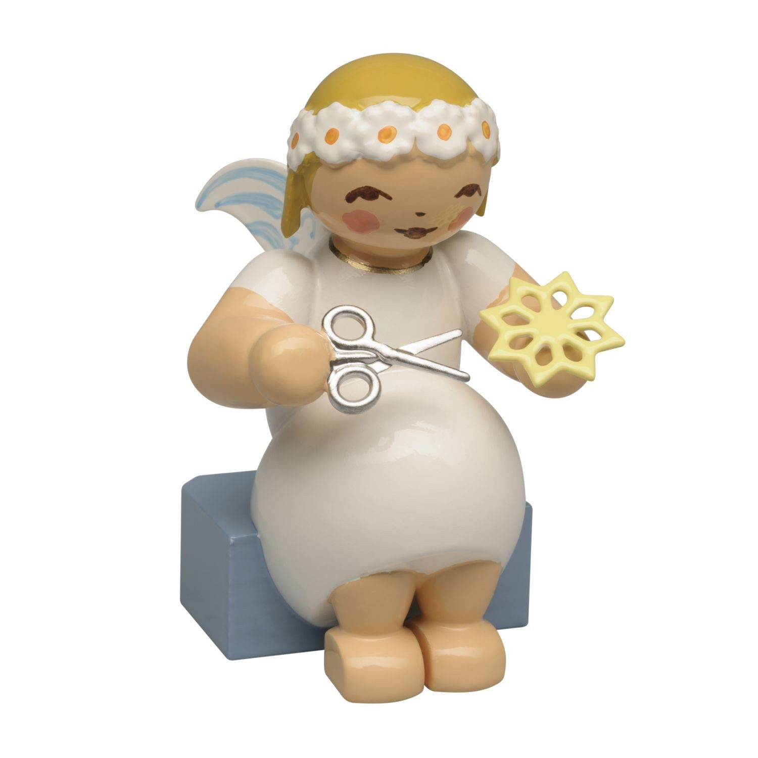 Wendt & Kühn Weihnachtsfigur Margeritenengel Sitzend günstig online kaufen
