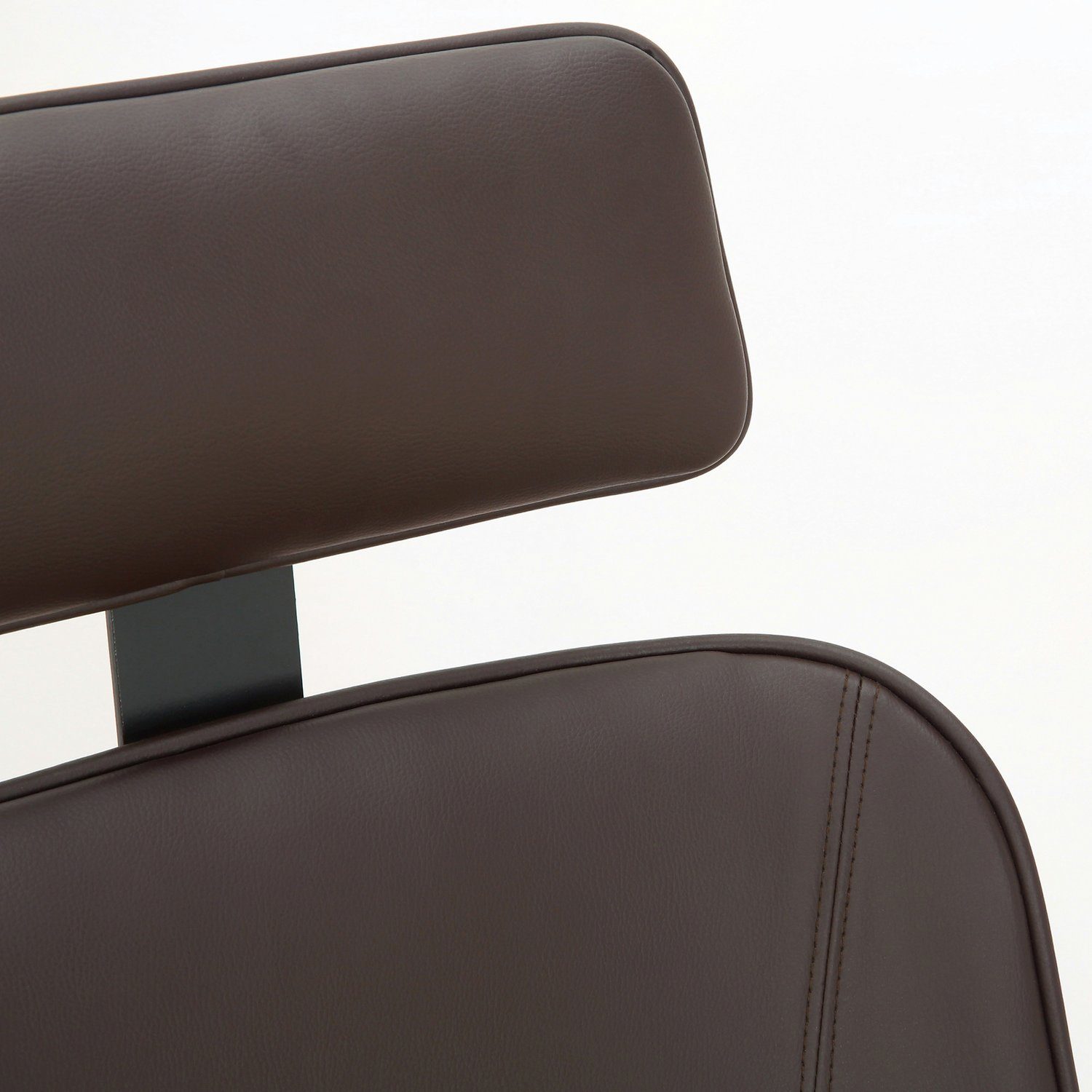 höhenverstellbar chrom und 360° Sitzfläche: - Bürostuhl Metall drehbar Rückenlehne Bürostuhl Daytona mit walnuss/braun - (Schreibtischstuhl, Kunstleder XXL), Chefsessel, bequemer Drehstuhl, Gestell: TPFLiving
