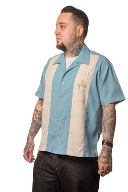 Steady Clothing Kurzarmhemd The Shake Down Sea Foam Retro Vintage Bowling Shirt