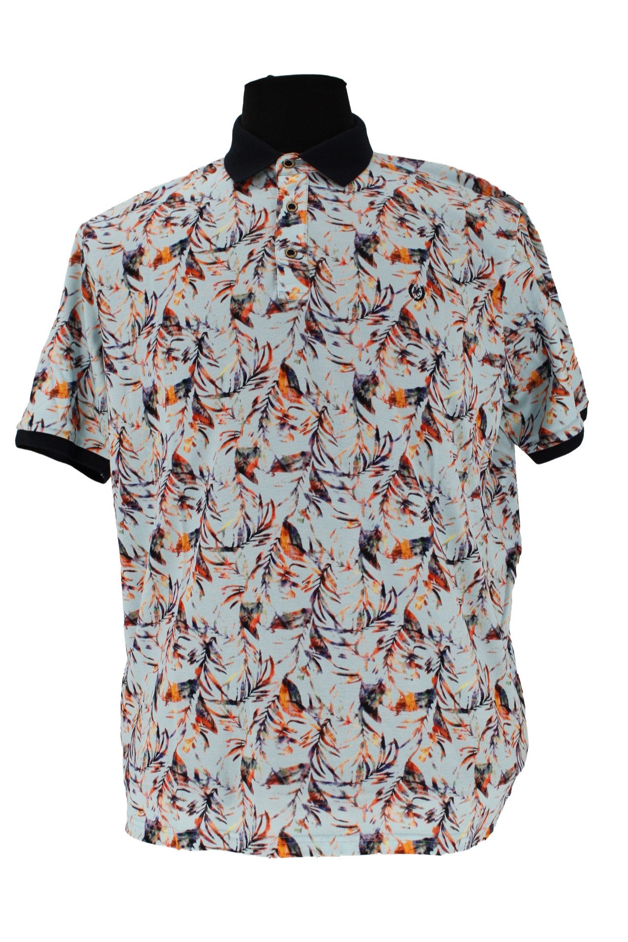 Mode Monte Carlo Poloshirt Monte Carlo Herren Polo-Shirt mit Print ? Kurzarm Poloshirt aus 100% B
