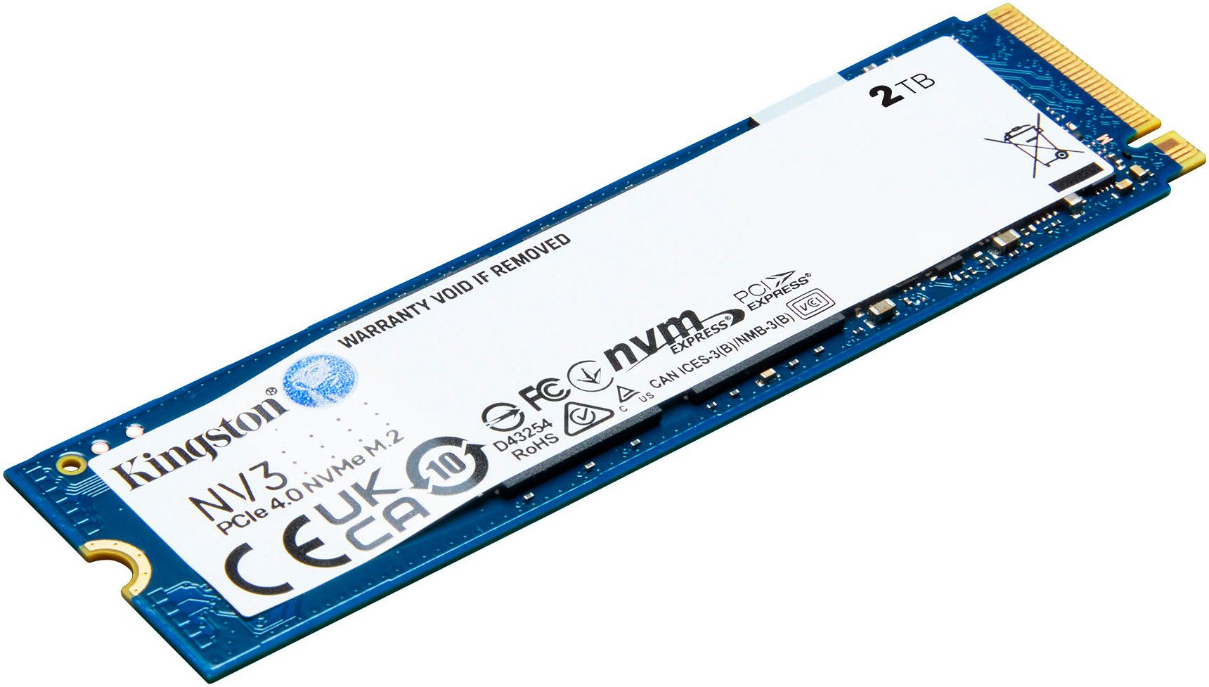 Kingston 2000G NV3 M.2 2280 NVMe SSD interne SSD (2000 GB) 6000 MB/S Lesegeschwindigkeit, 5000 MB/S Schreibgeschwindigkeit