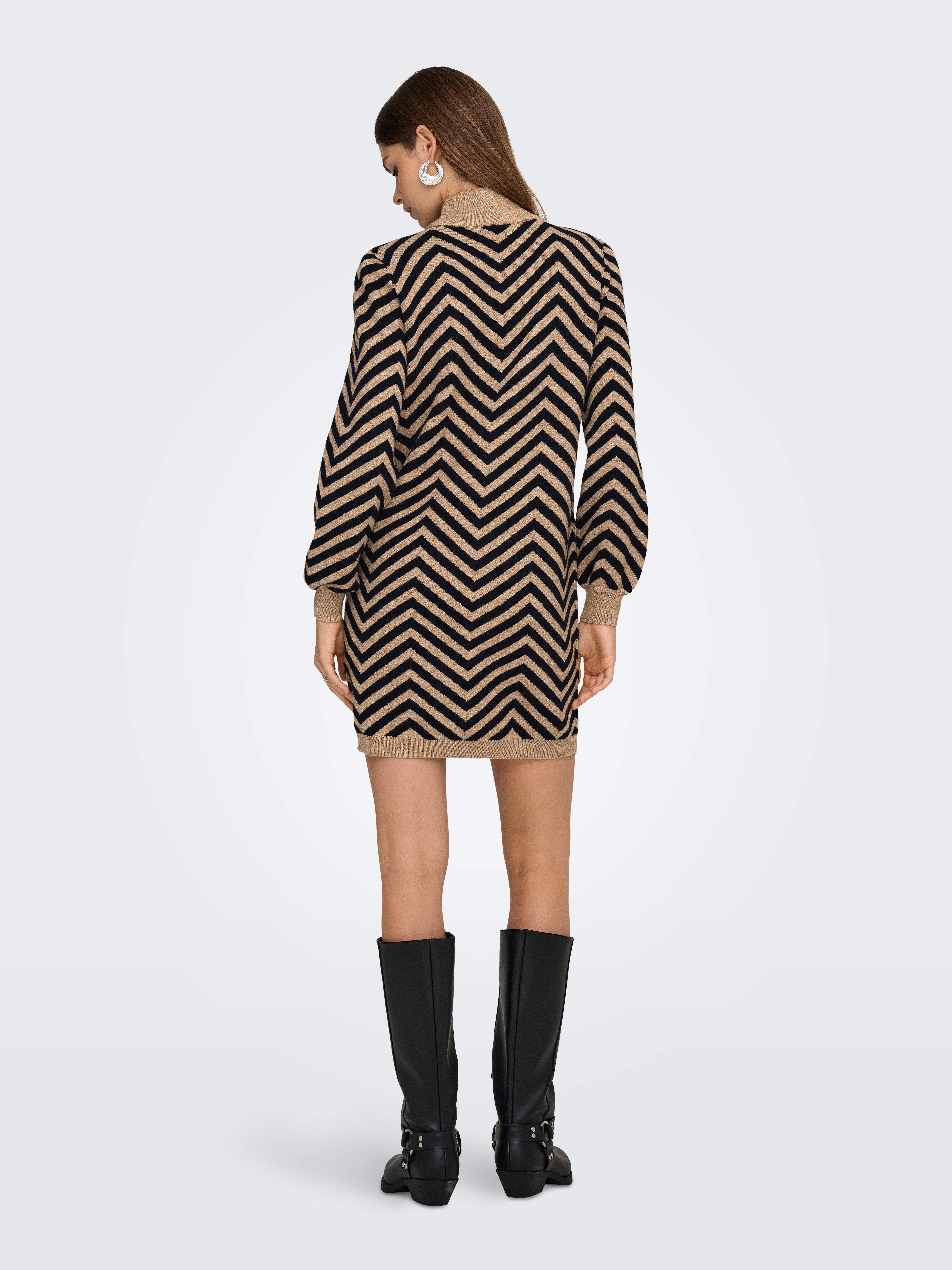 ONLY Strickkleid ONLJULIA LS HIGHNECK PATTERN DRESS KNT günstig online kaufen