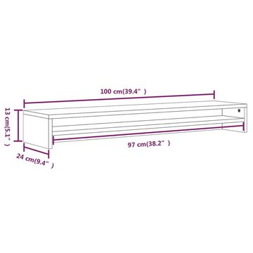 vidaXL vidaXL Monitorständer Betongrau 100x24x13 cm Holzwerkstoff TV-Ständer