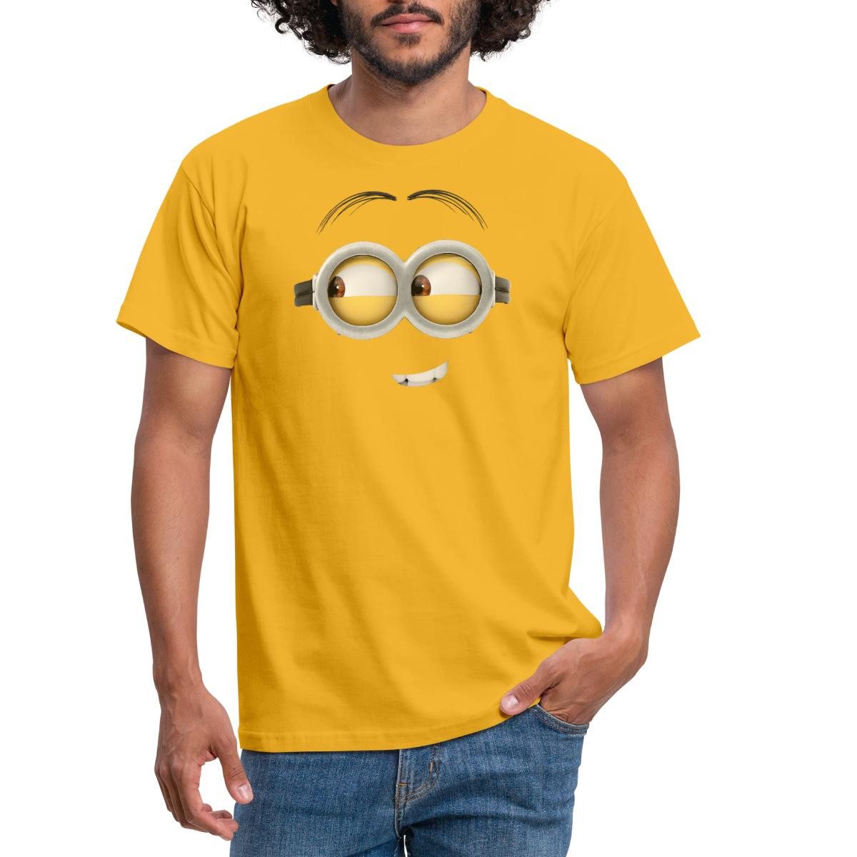 Spreadshirt T-Shirt Minions Dave Gesicht Kostüm Despicable Me Fasching Männ günstig online kaufen