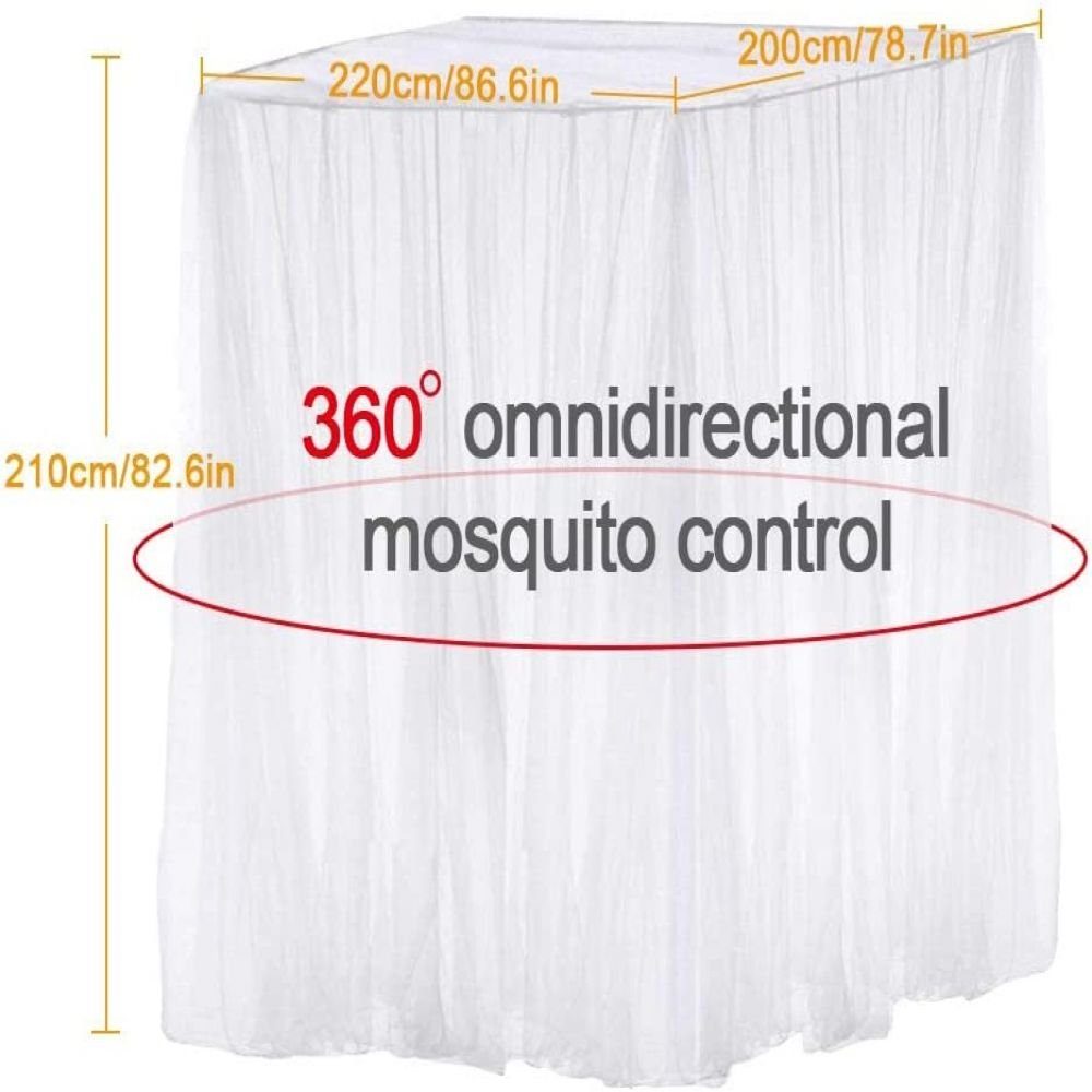 Mückennetz Großes Moskitonetz Fliegennetz GelldG Feinmaschiges Quadratische Moskitonetz,