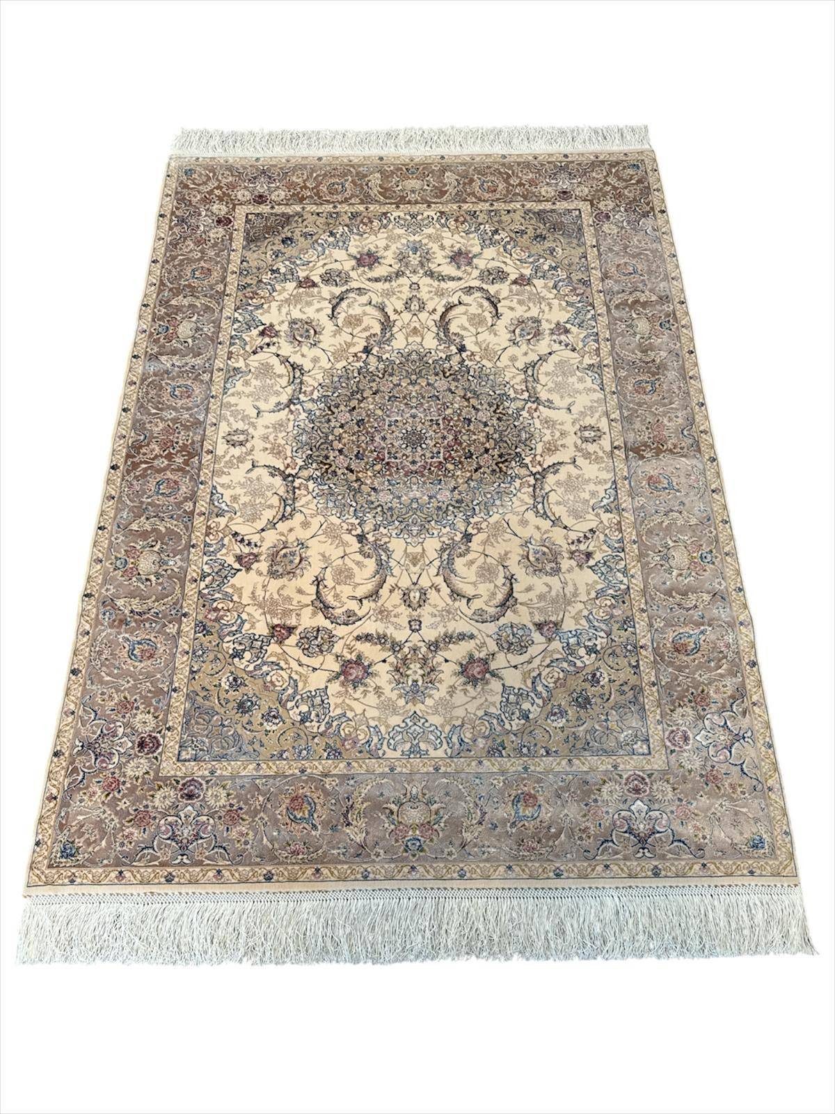 Rug Studios Teppich TÄBRIZ FLORAL, Rechteckig, Höhe: 8 mm, Wohnzimmer, 100 x 150 cm, Beige