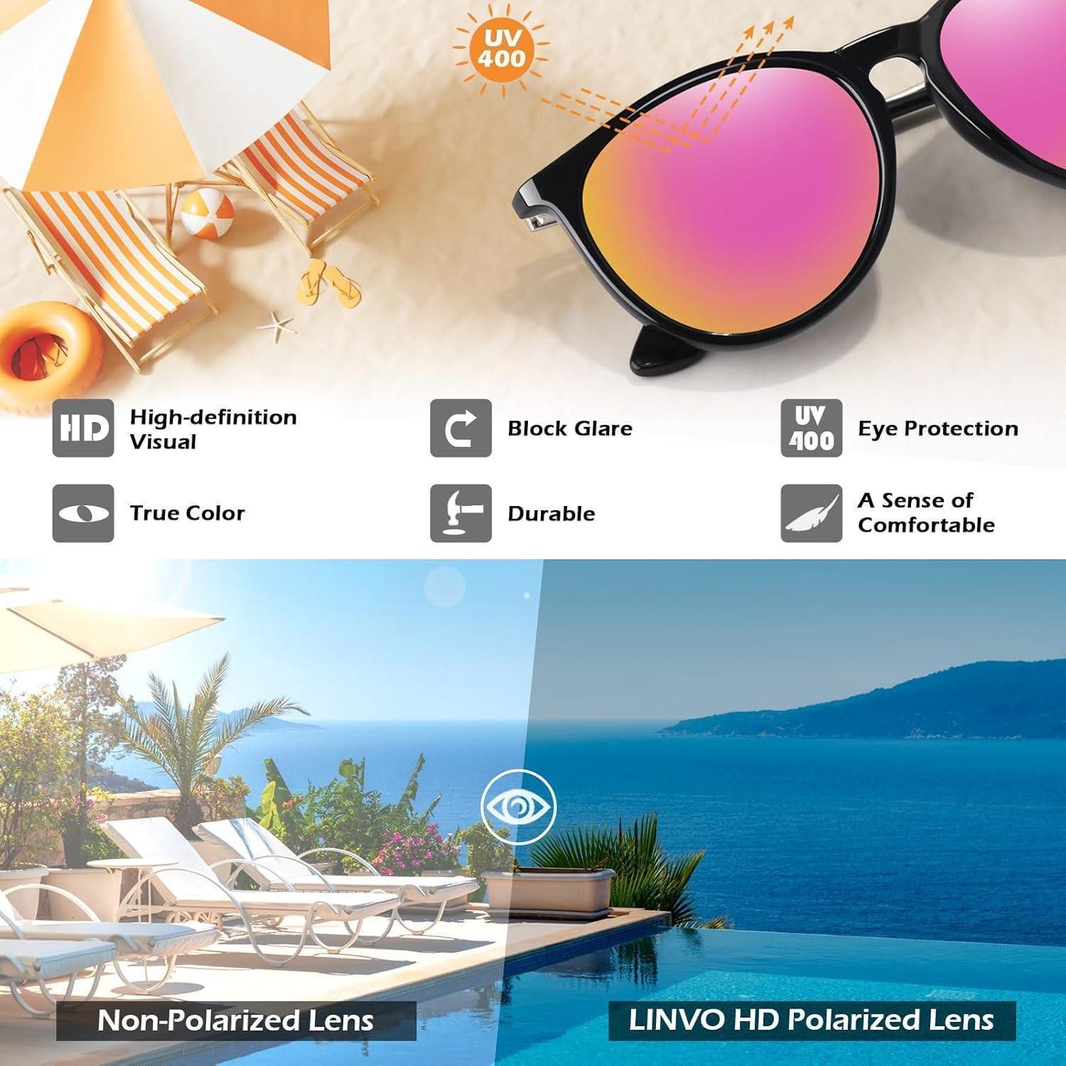LuxusKollektion Retrosonnenbrille Sonnenbrille Damen 1 Glänzender Schwarz Rahmen Rosa-lila Linse