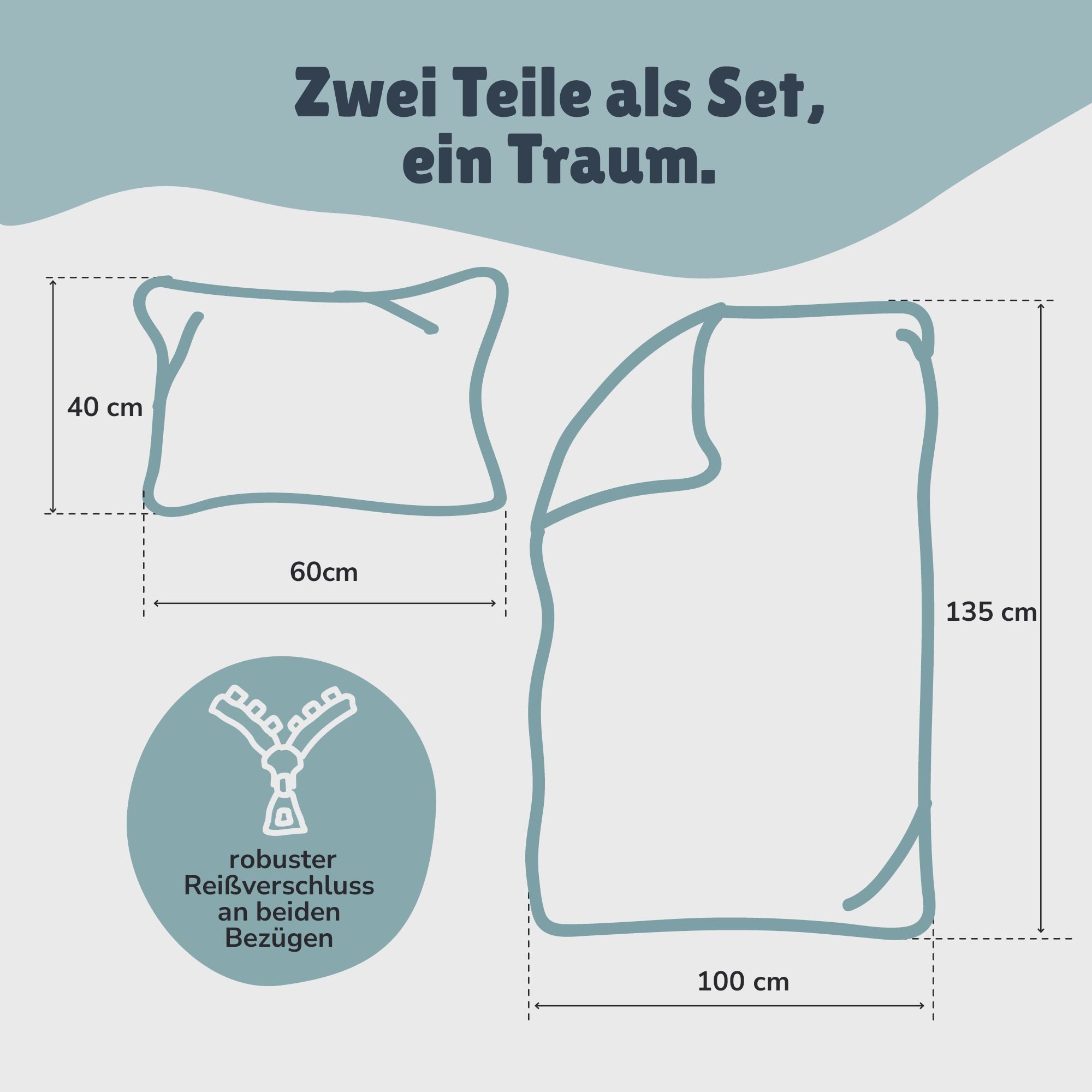 Familando Kinderbettwäsche Bluey "Family" Babygröße 100x135 40x60 cm aus 100% Baumwolle, Renforcé, 2 teilig, mit Reißverschluss und Hoteleinschlag