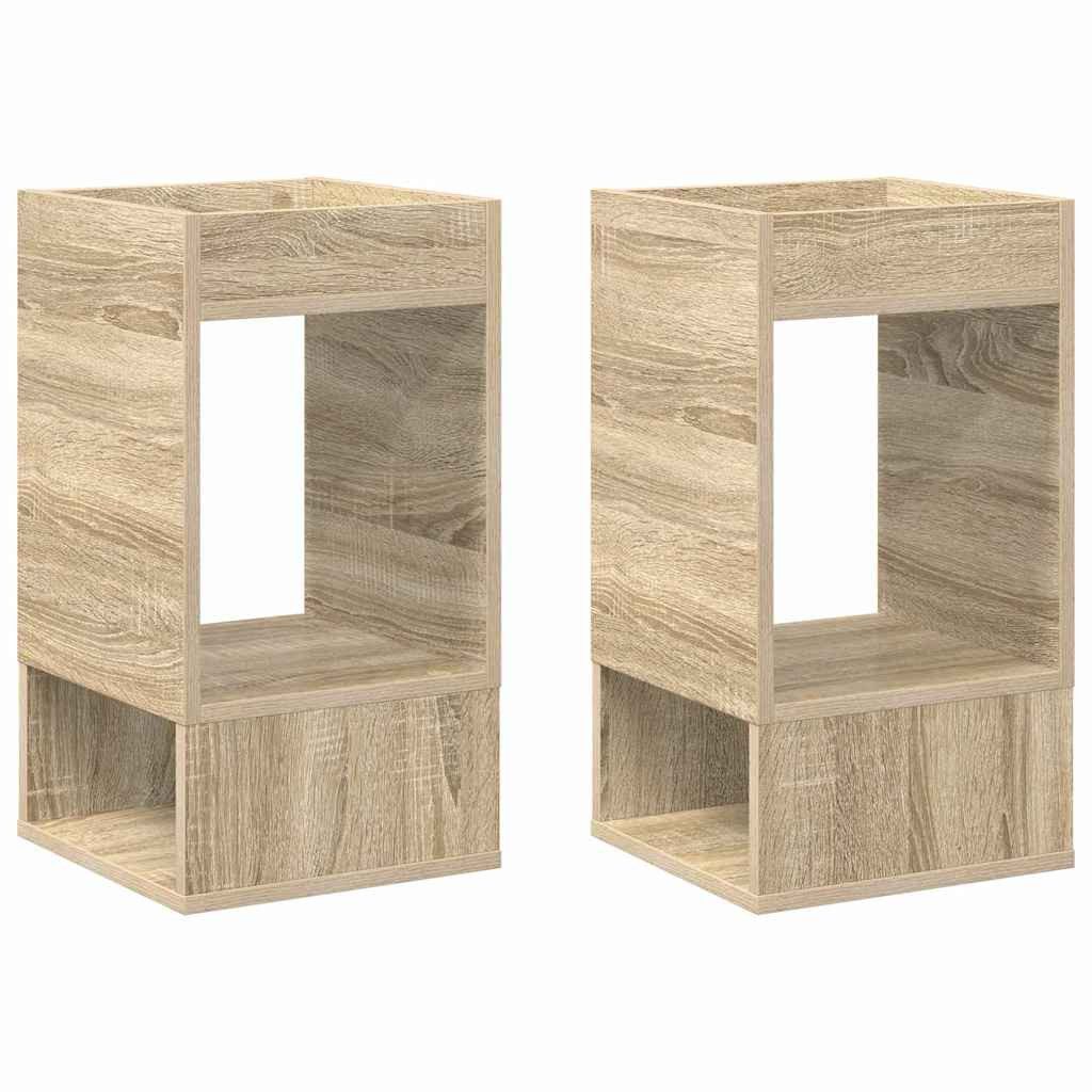 vidaXL Beistelltisch Beistelltisch 2 pcs Sonoma-Eiche 30 x 30 x 56 cm Holzwerkstoff (2-St)