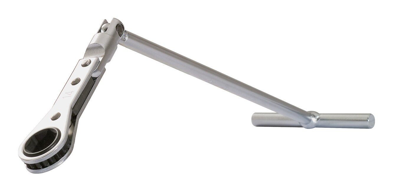 KS Tools Ratschenringschlüssel, Glühkerzen-T-Griff-Ringratschen-Hubknarre, 14 mm