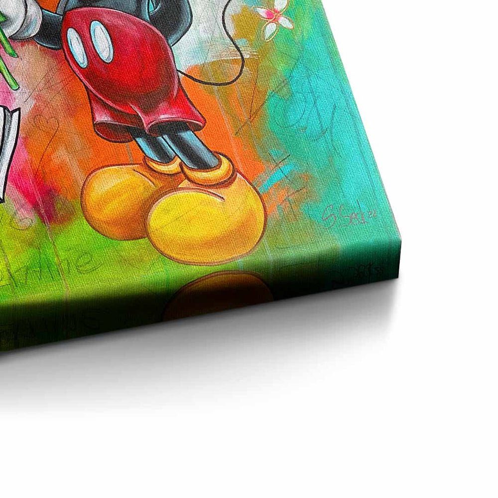 DOTCOMCANVAS® Leinwandbild, Leinwandbild You & Mouse Maus design Maus schwarzer Rahmen Me Mickey Micky Mouse Minnie