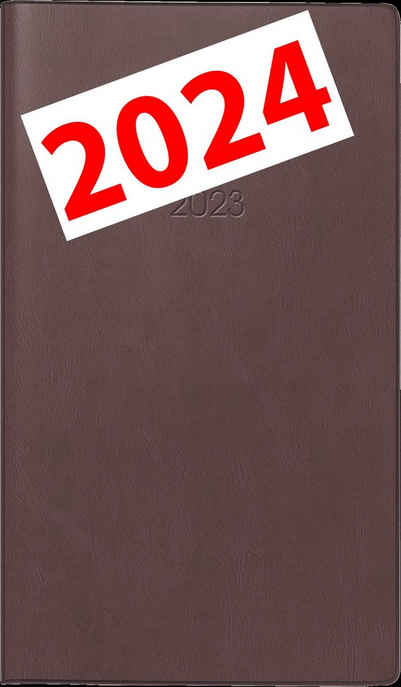ADINA Buchkalender 2024 ADINA Taschenkalender 1 Woche auf 1 Seite schwarzer Einband