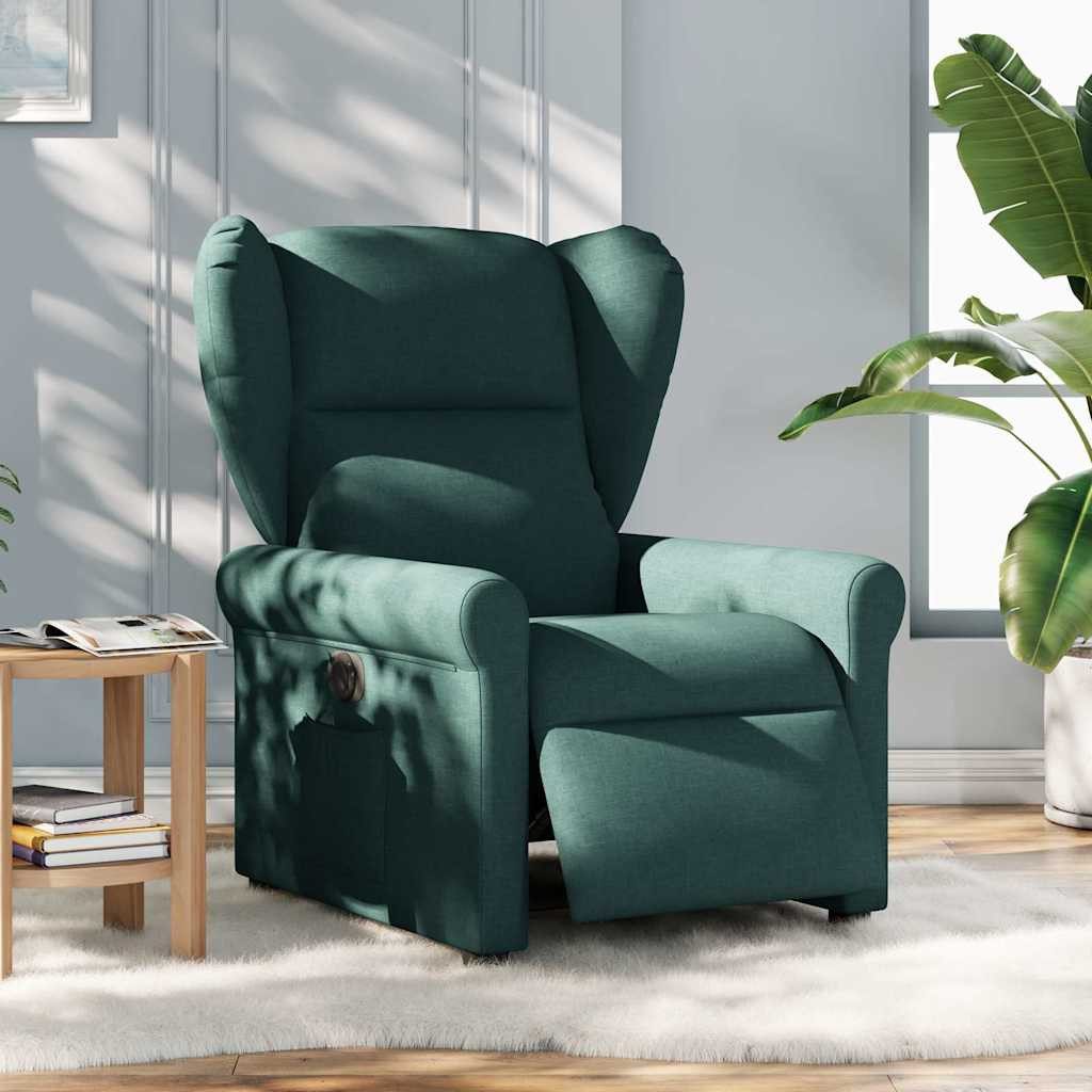 vidaXL Sessel Relaxsessel Elektrisch Dunkelgrün Stoff (1-St)