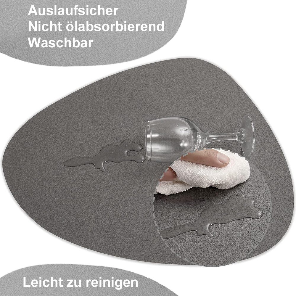 Coonoor Platzset Tischset, Kunstleder, abwischbar, (4-St), günstig online kaufen