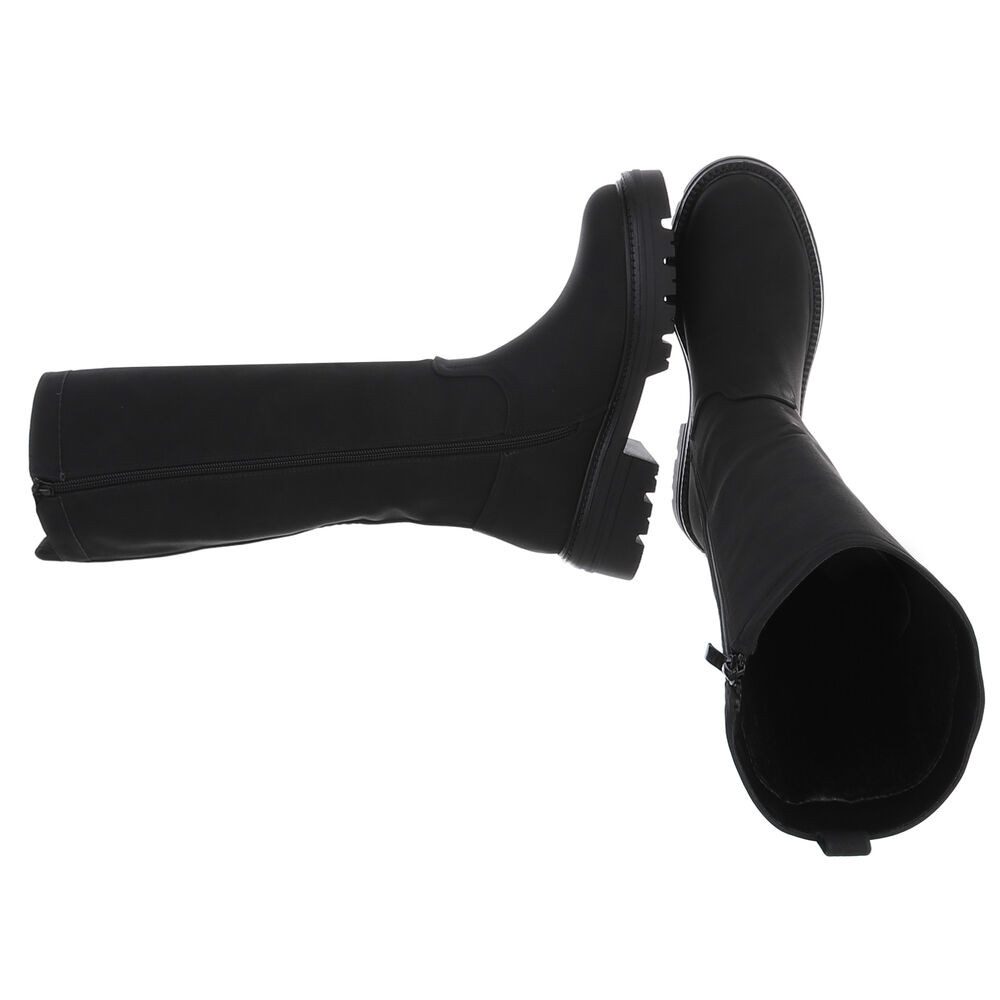 Ital-Design Bequeme Damen Stiefel mit Blockabsatz für Alltag Plateaustiefel günstig online kaufen