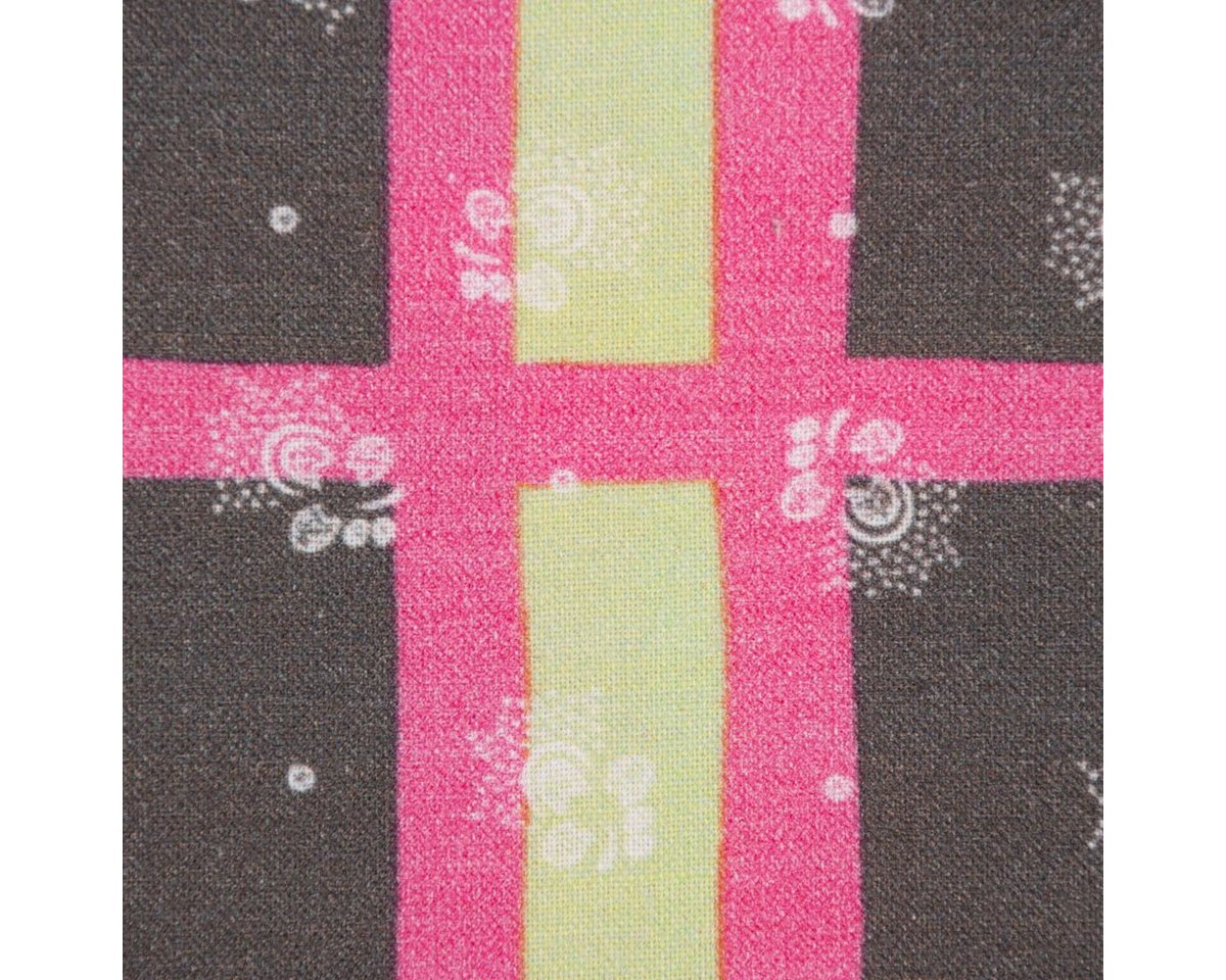 Thumbnail - SCHÖNER LEBEN. Stoff Baumwollstoff Trachten Karo Streublumen olivgrün maigrün pink 1,50m